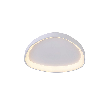 Plafon LED 54W 3000K 42cm Acrílico e Metal Branco Sindora QX05623