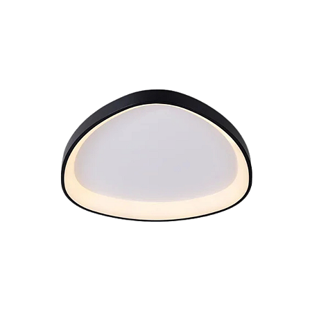 Plafon LED 78W 3000K 62cm Acrílico e Metal Preto Sindora QX05626