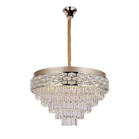 Pendente com Controle LED 120W 60cm Metal Dourado Sindora DCD02525