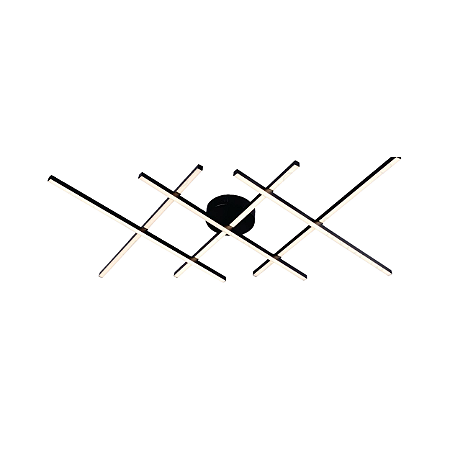Plafon LED 60W 3000K 40x125cm Metal Preto Sindora DCX015096