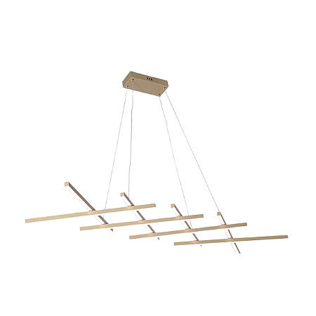Pendente LED 60W 3000K 40x125cm Metal Dourado Sindora DCD015097