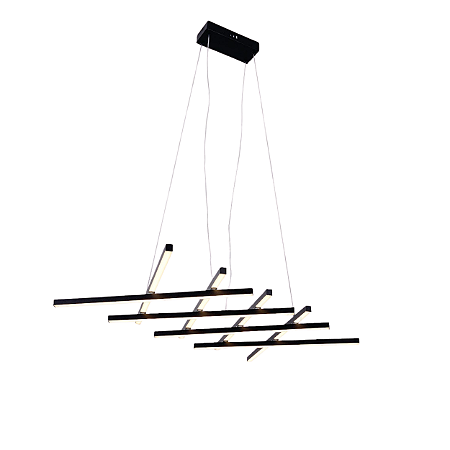Pendente LED 60W 3000K 40x125cm Metal Preto Sindora DCD015098