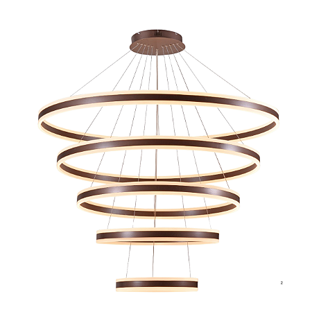Pendente Luz Direta e Indireta LED 120x40cm Marrom Sindora DCD03020