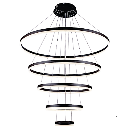 Pendente Luz Direta LED 188W 3000K 100x20cm Preto Sindora DCD03093