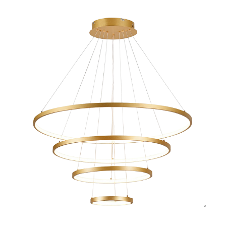 Pendente LED 125W 80x20cm Alumínio Dourado Sindora DCD03011