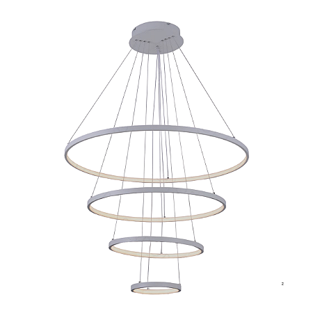Pendente LED 125W 80x20cm Alumínio Cinza Sindora DCD03294