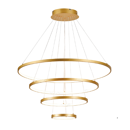 Pendente LED 126W 80x20cm Alumínio Dourado Sindora QD05455