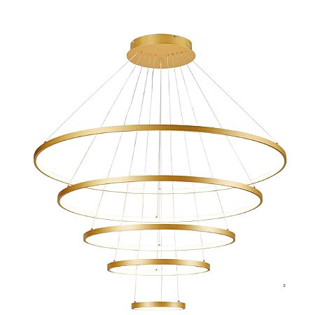 Pendente LED 188W 100x20cm Alumínio Dourado Sindora QD05453