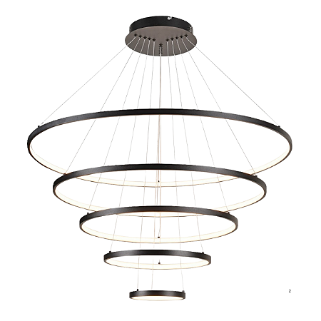 Pendente LED 188W 100x20cm Alumínio Preto Sindora QD05454