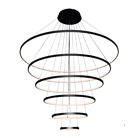 Pendente LED 264W 120x20cm Alumínio Preto Sindora QD05448