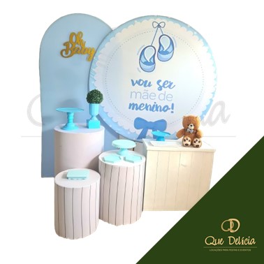 Kit Decoração Pegue e Monte Chá de Fralda para Alugar