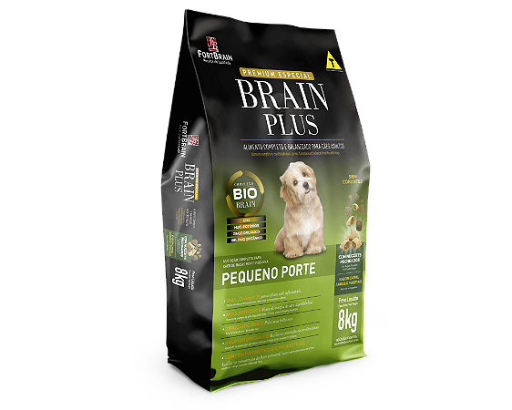 Ração para Cães Porte Pequeno Brain Plus 10,1kg Sabor Carne, Arroz e Vegetais
