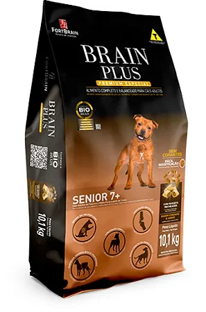 Ração Brain Plus Cães Sênior 10,1 Kg Sabor Cordeiro e Arroz