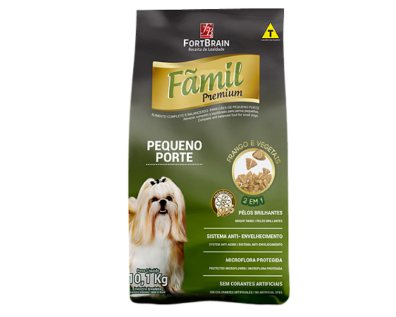 Fãmil Cães Pequeno Porte 10,1 kg Sabor Frango e Vegetais