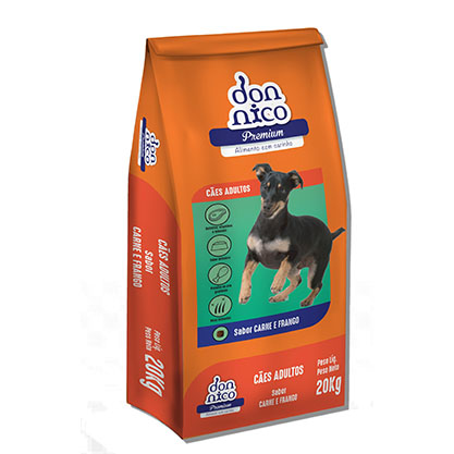 Ração Don Nico Premium 20kg Sabor Carne e Frango