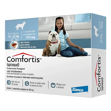 Antipulgas Comfortis 810mg - Para cães de 18 a 27kg