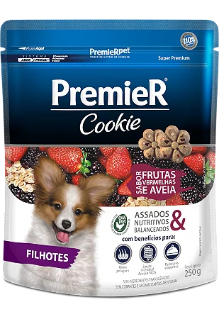 PremieR Cookie Cães Filhotes Sabor Frutas Vermelhas e Aveia