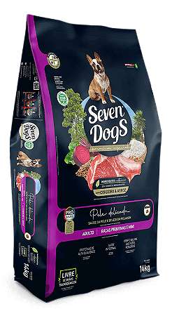 Seven Dogs Cães Adultos Porte Pequeno e Mini 10,1Kg Sabor Cordeiro e Arroz
