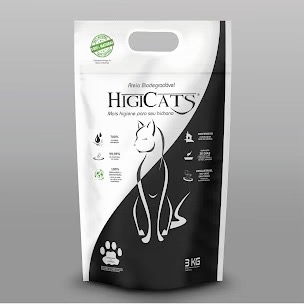Areia Higiênica Biodegradável Higicats 3kg