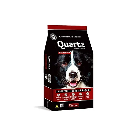 Ração Quartz Supreme Todas as Raças 20kg - Sabor Frango e Arroz
