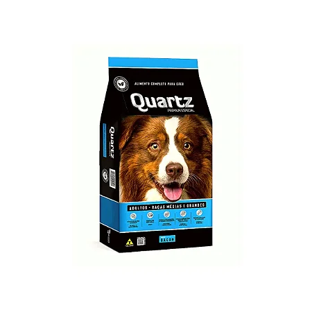Ração Quartz Adulto Raças Médias e Grandes 20kg - Sabor Bacon