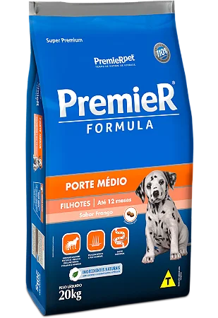 PremieR Formula Cães Filhotes Porte Médio Frango 20kg - Sabor Frango
