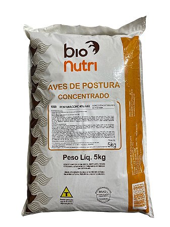 Bionutri Aves Postura Concentrada 40% Triturada - 5kg