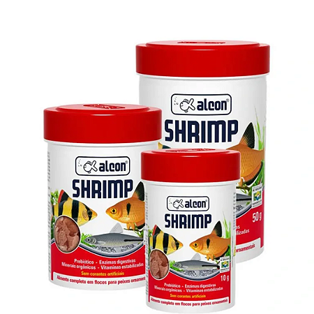 Alcon Shrimp - 10g  Alimento Completo em Flocos para Peixes Ornamentais