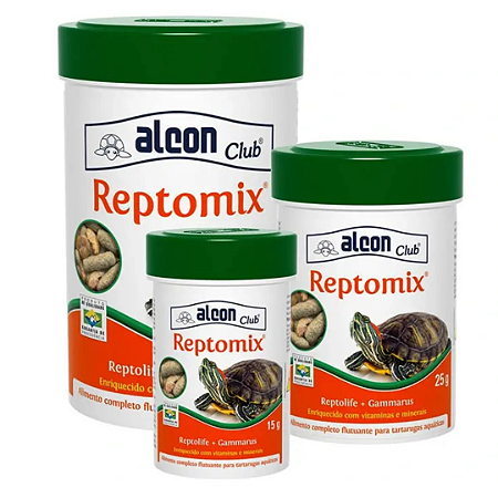Alcon Reptomix - 60g Alimento Completo Flutuante para Tartarugas Aquáticas