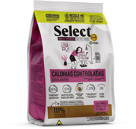 Ração Select By Monello Calorias Controladas – Gatos Adultos 1,5kg