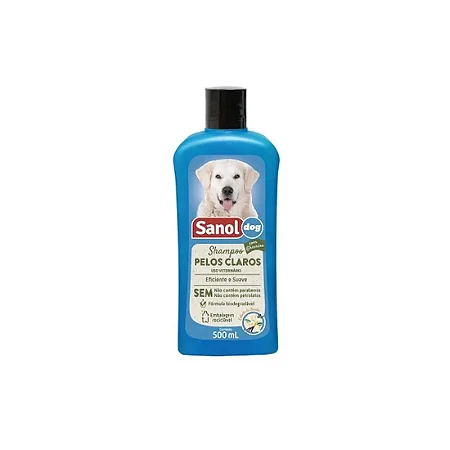 Shampoo Pelos Claros Sanol Dog 500ml