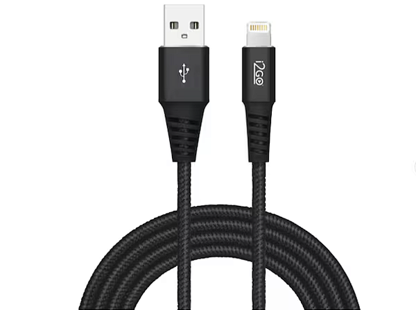 CABO DE CARREGADOR IPHONE COR PRETO