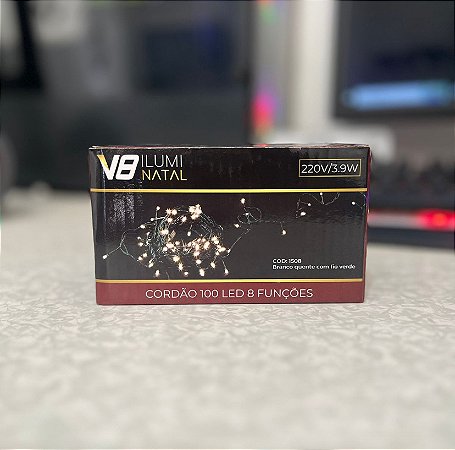 Cascata 100Led 8 Funções Natal