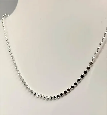 Choker mini bolinhas amassadas banhada a prata