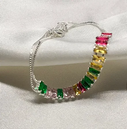 Pulseira baguete veneziana color