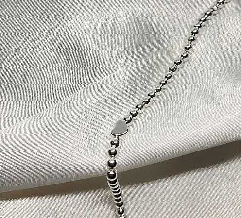 Pulseira bolinha + coração