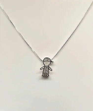 Colar menino cravejado cristal