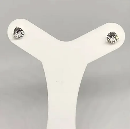 Brinco pontinho de luz banhado a prata