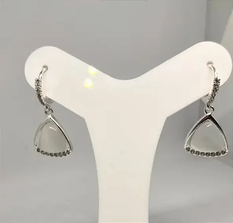 Argolinha pedra luxo + detalhes cristal banhado a prata