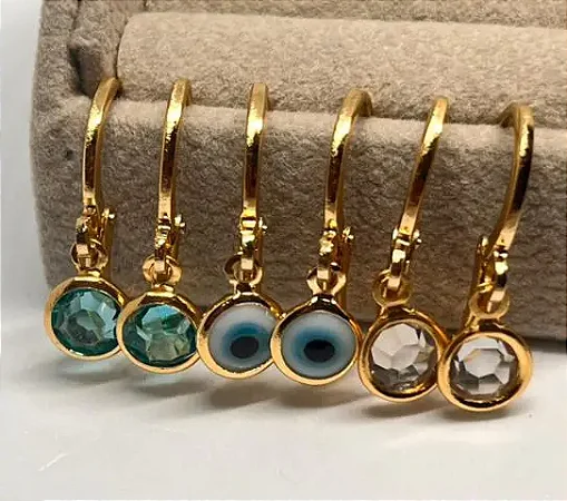 Trio argolinha grécia banhada a ouro