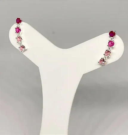 Brinco mini ear cuff rosa degradê