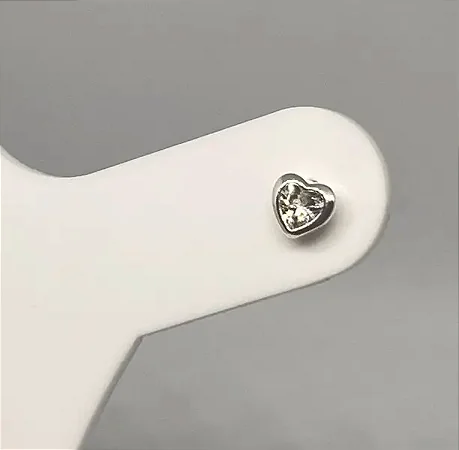 Brinco mini coração borda lisa