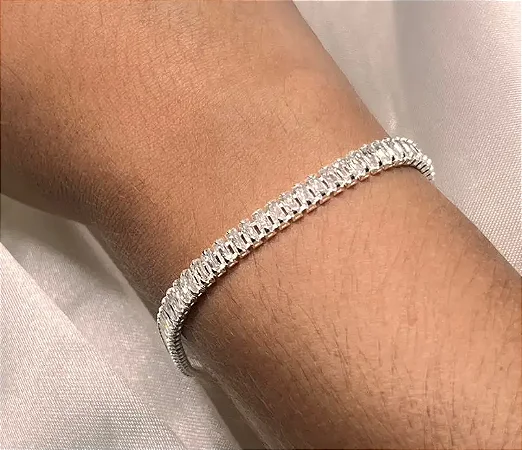 Pulseira baguete cristal