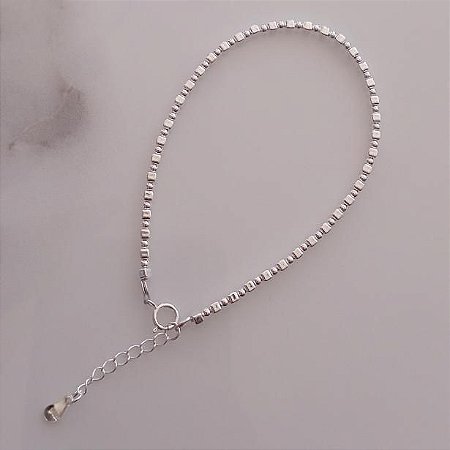 Pulseira Bolinhas E Quadradinhos 2mm