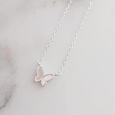 Colar Borboleta Madrepérola