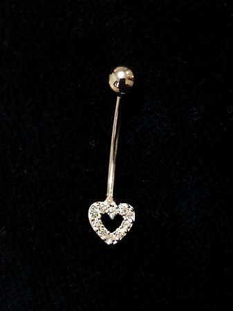 Piercing Umbigo Coração Slim