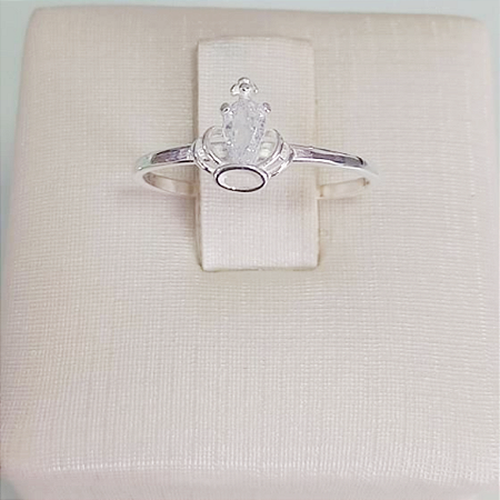 Anel Coroa Centro Zircônia