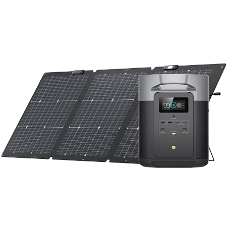 Estação de Energia Delta 2 + Painel Solar Portatil