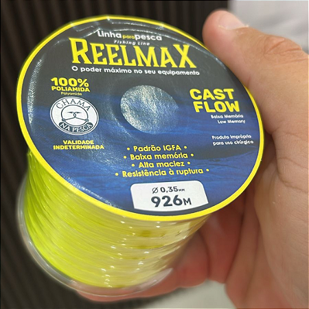 Linha Monofilamento ReelMax CastFlow - Amarelo Fluorescente Espessura 0.35mm - 926m - 20,7lb (9,2kg)