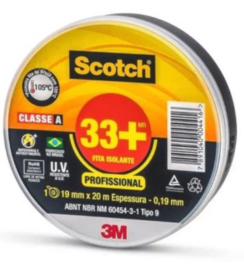 FITA ISOLANTE AUTOFUSÃO PROFISSIONAL 3M 33+ SCOTCH